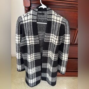 Talbots Black and White Plaid Blazer